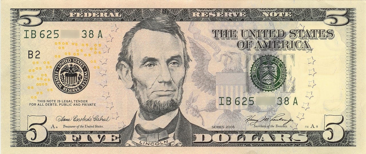 5 US-Dollar Schein