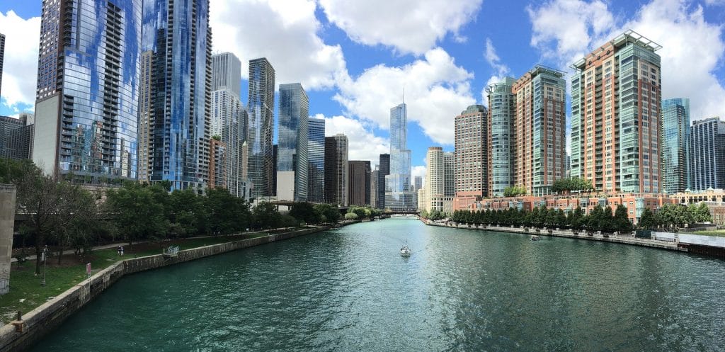 Blick auf den Chicago River
